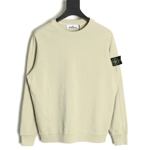 Stone Island Classic Sleeve Badge Round Neck Sweatshirt TSK1,Stone Island Sweatshirt,Sweatshirt,APPAREL