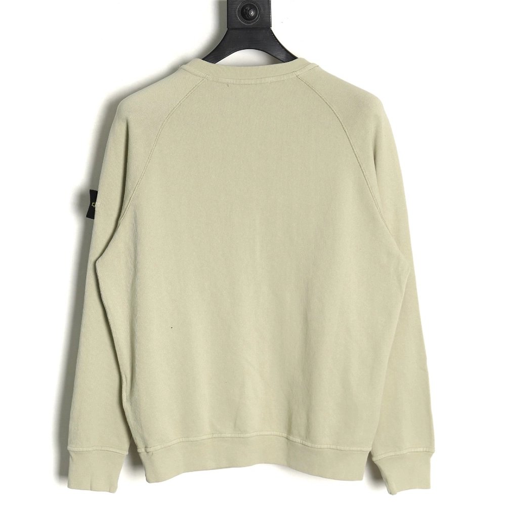 Stone Island Classic Sleeve Badge Round Neck Sweatshirt TSK1,Stone Island Sweatshirt,Sweatshirt,APPAREL
