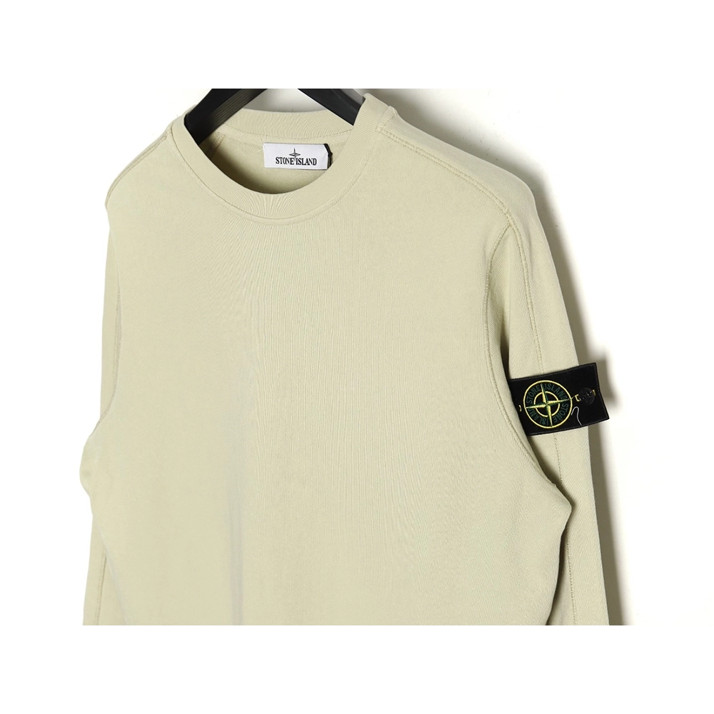 Stone Island Classic Sleeve Badge Round Neck Sweatshirt TSK1,Stone Island Sweatshirt,Sweatshirt,APPAREL