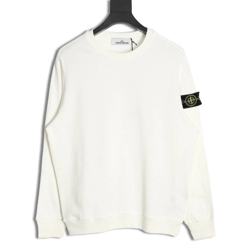 Stone Island Classic Sleeve Badge Round Neck Sweatshirt,Stone Island Sweatshirt,Sweatshirt,APPAREL