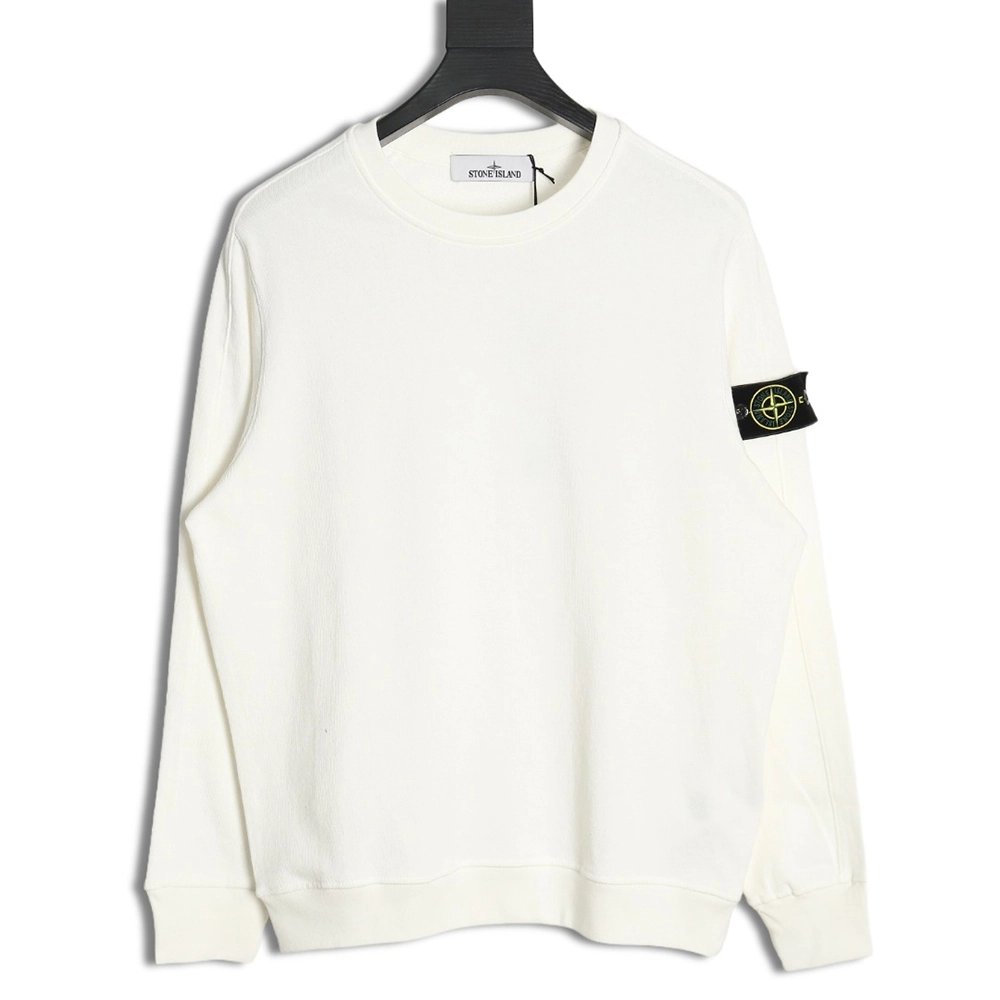 Stone Island Classic Sleeve Badge Round Neck Sweatshirt,Stone Island Sweatshirt,Sweatshirt,APPAREL