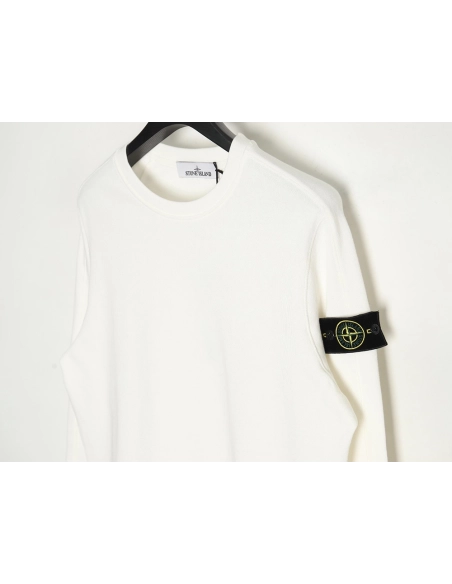 Stone Island Classic Sleeve Badge Round Neck Sweatshirt,Stone Island Sweatshirt,Sweatshirt,APPAREL