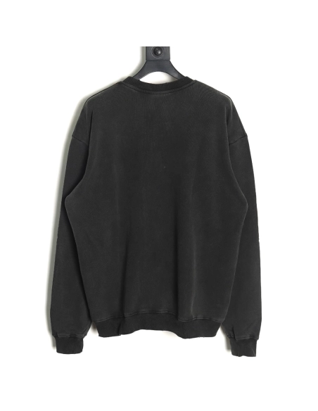 Balenciaga washed handpainted lettering crew neck sweatshirt,Balenciaga Sweatshirt,Sweatshirt,APPAREL