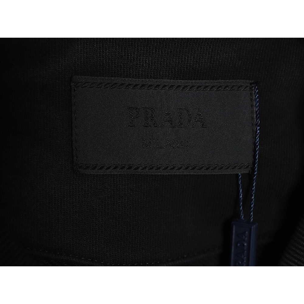 Prada gradient washed triangle logo round neck sweatshirt,Prada Sweatshirt,Sweatshirt,APPAREL
