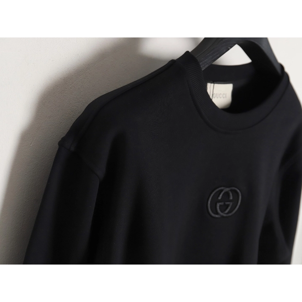 Gucci logo embroidered crew neck sweatshirt TSK1,Gucci Sweatshirt,Sweatshirt,APPAREL