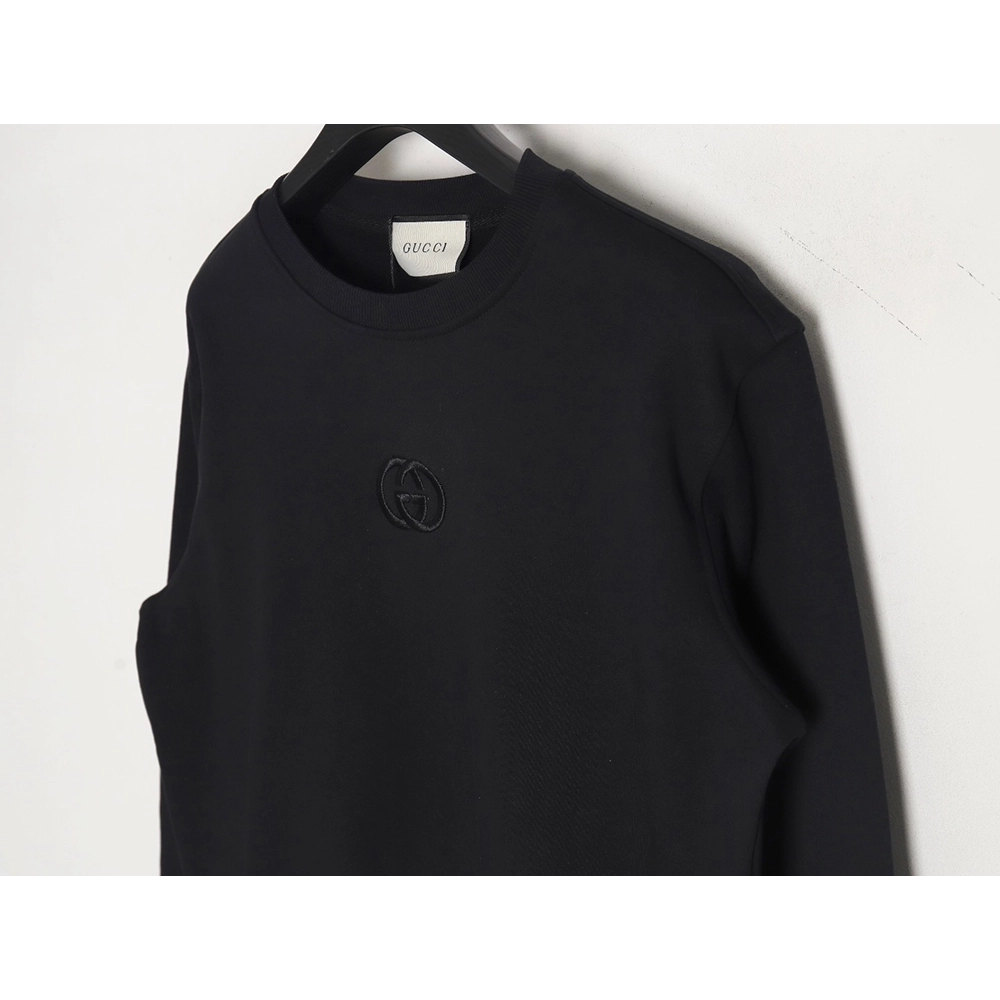 Gucci logo embroidered crew neck sweatshirt TSK1,Gucci Sweatshirt,Sweatshirt,APPAREL