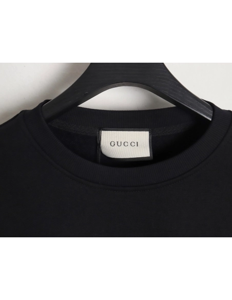 Gucci logo embroidered crew neck sweatshirt TSK1,Gucci Sweatshirt,Sweatshirt,APPAREL