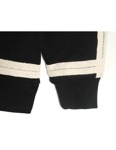 Loewe Colorblock Braided Ribbon Embroidered Crew Neck Sweatshirt,Loewe Sweatshirt,Sweatshirt,APPAREL