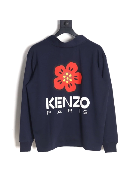 Kenzo Begonia flower print sweatshirt cardigan,Kenzo Sweatshirt,Sweatshirt,APPAREL