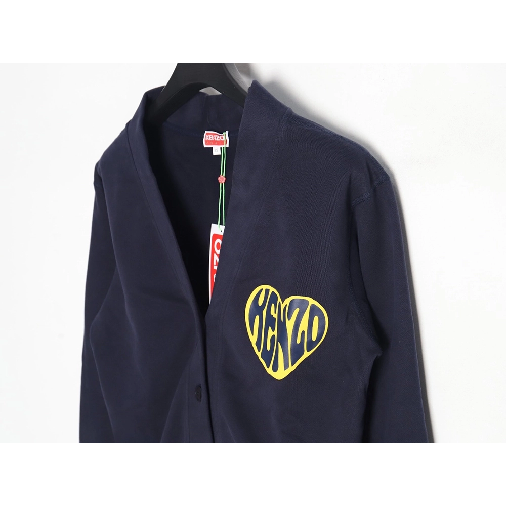Kenzo Big Heart Sweatshirt Cardigan,Kenzo Sweatshirt,Sweatshirt,APPAREL