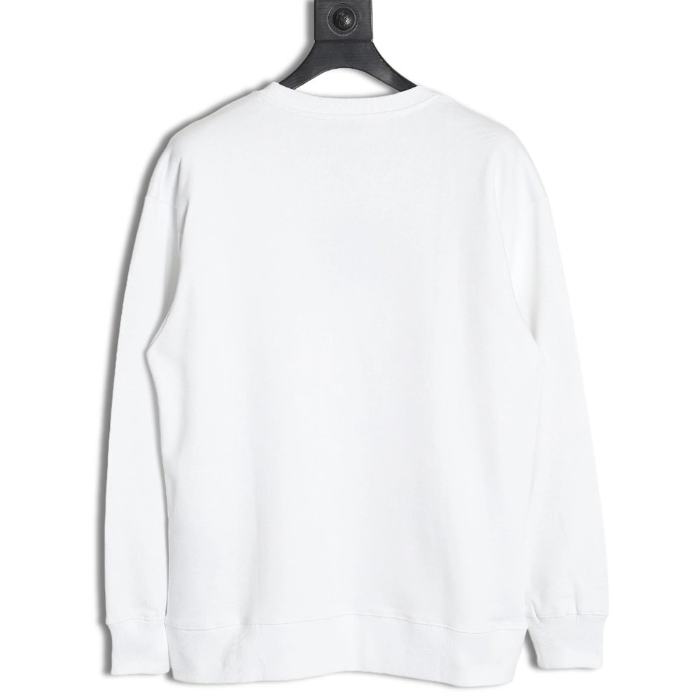 Prada triangle logo collar lettering round neck sweatshirt,Prada Sweatshirt,Sweatshirt,APPAREL