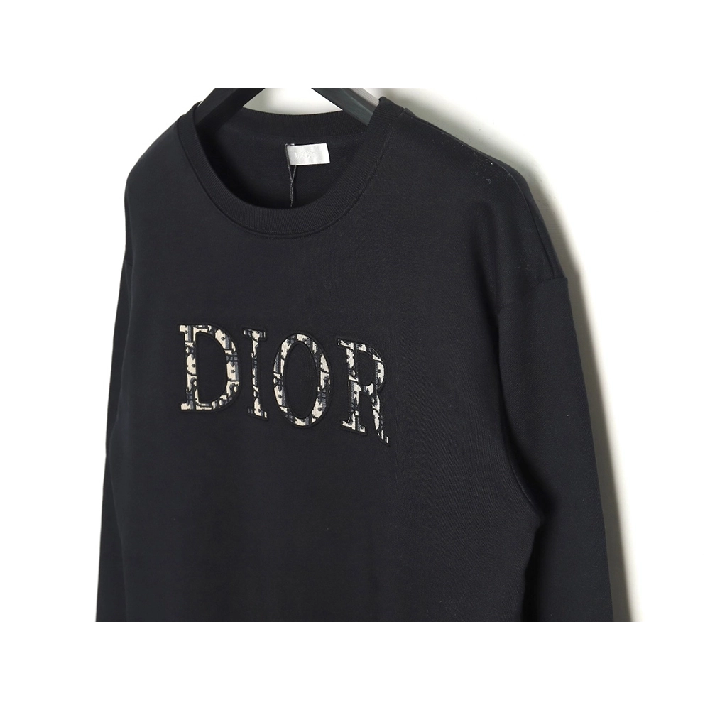 Dior monogram patch crew neck sweatshirt TSK1,Dior Sweatshirt,Sweatshirt,APPAREL