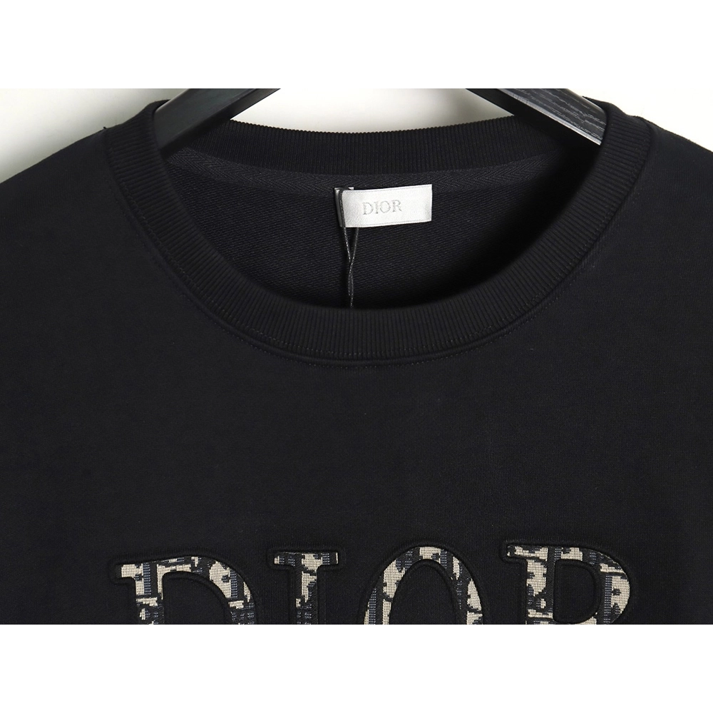 Dior monogram patch crew neck sweatshirt TSK1,Dior Sweatshirt,Sweatshirt,APPAREL