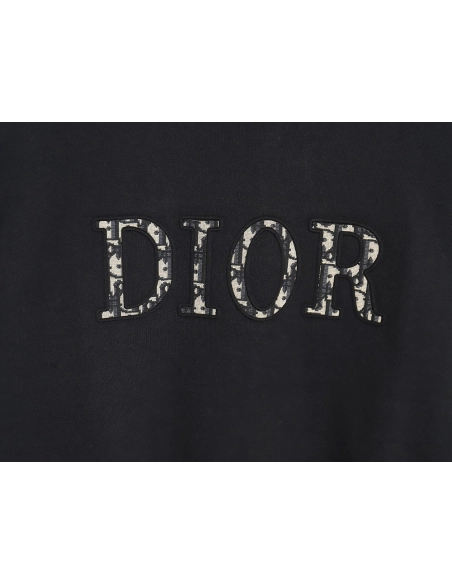 Dior monogram patch crew neck sweatshirt TSK1,Dior Sweatshirt,Sweatshirt,APPAREL