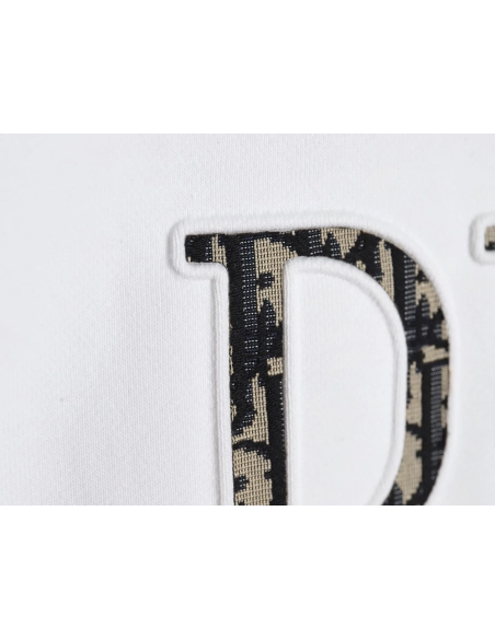 Dior monogram patch crew neck sweatshirt,Dior Sweatshirt,Sweatshirt,APPAREL