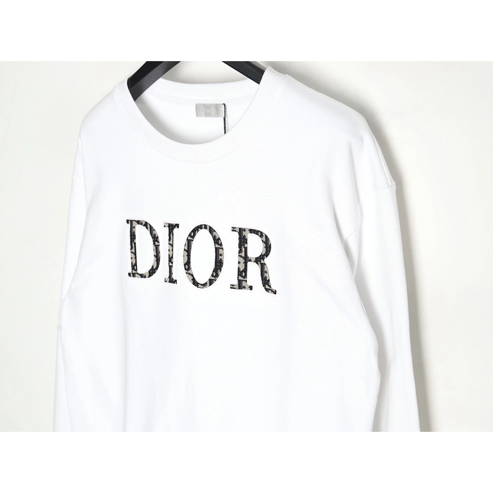 Dior monogram patch crew neck sweatshirt,Dior Sweatshirt,Sweatshirt,APPAREL