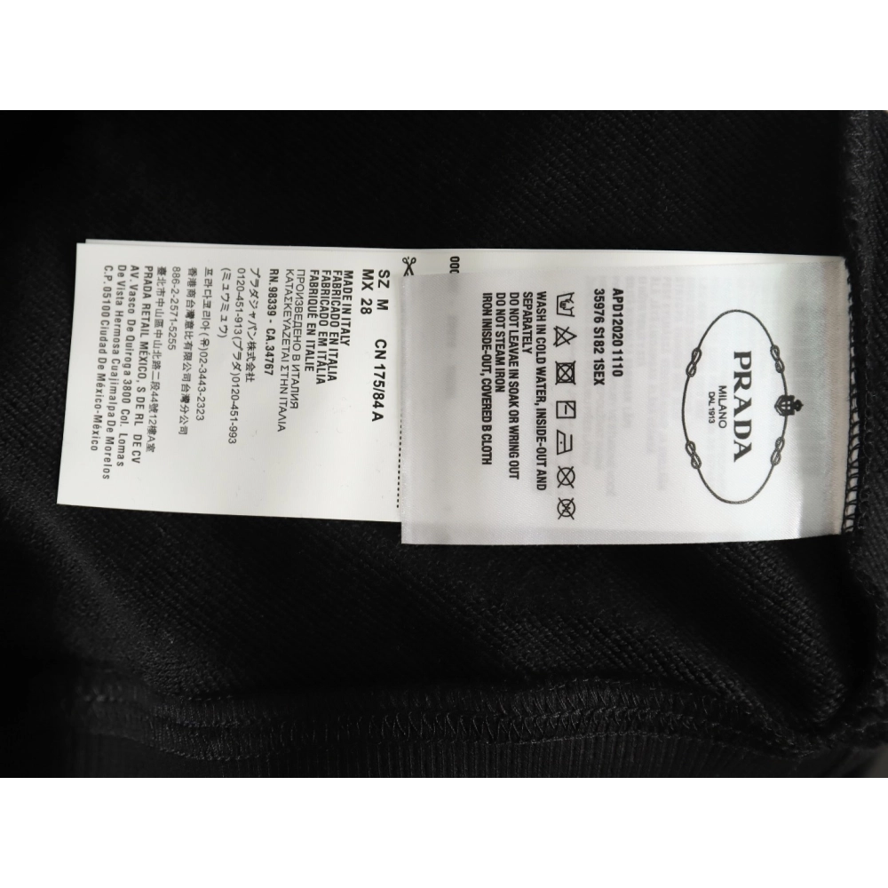 Prada Triangle Logo Crewneck Sweatshirt TSK1,Prada Sweatshirt,Sweatshirt,APPAREL