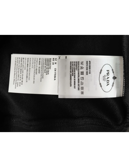 Prada Triangle Logo Crewneck Sweatshirt TSK1,Prada Sweatshirt,Sweatshirt,APPAREL