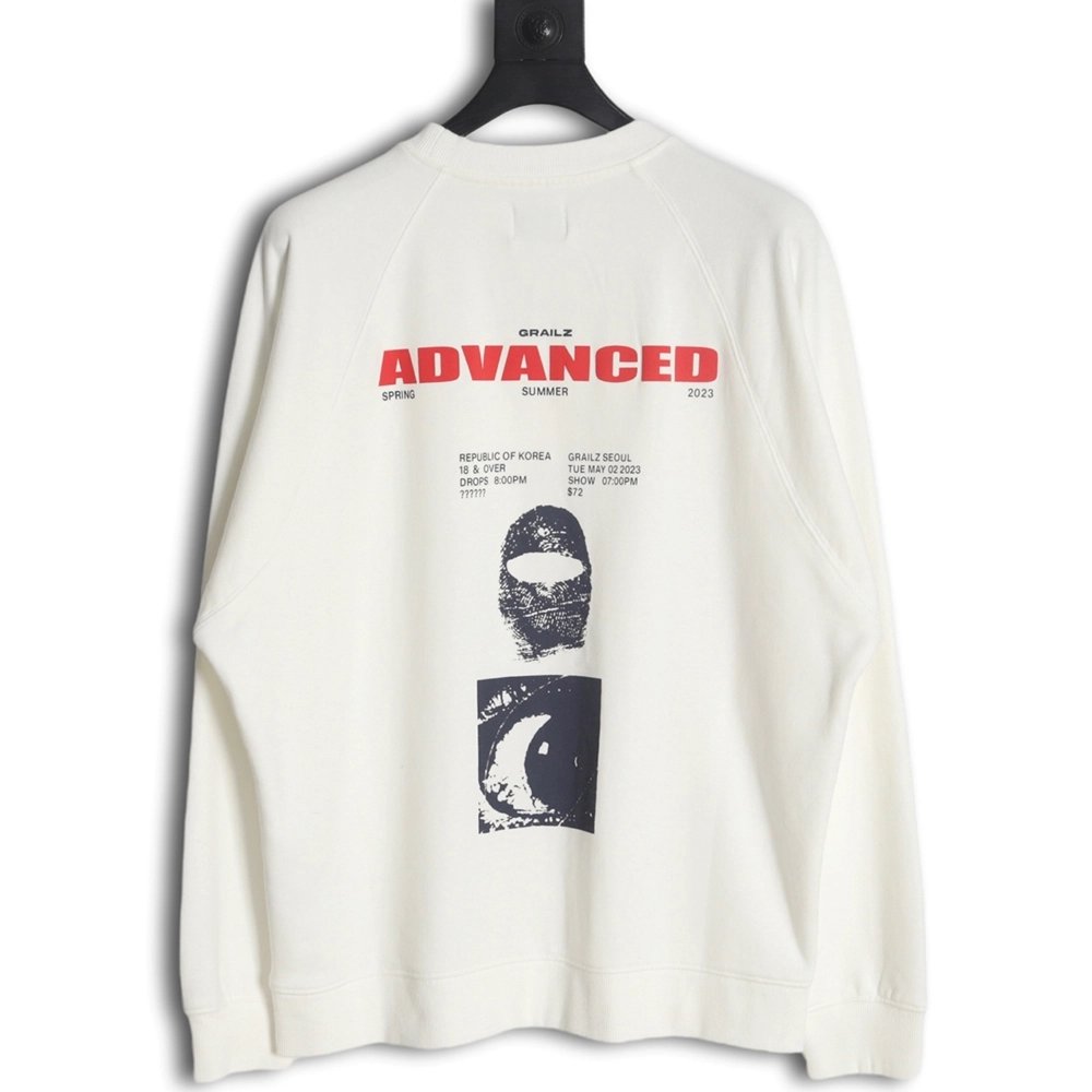Grailz Masked Print Crew Neck Sweatshirt,Grailz Sweatshirt,Sweatshirt,APPAREL