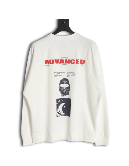 Grailz Masked Print Crew Neck Sweatshirt,Grailz Sweatshirt,Sweatshirt,APPAREL