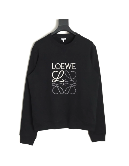 Loewe Anagram embroidered longsleeved crewneck sweatshirt,Loewe Sweatshirt,Sweatshirt,APPAREL