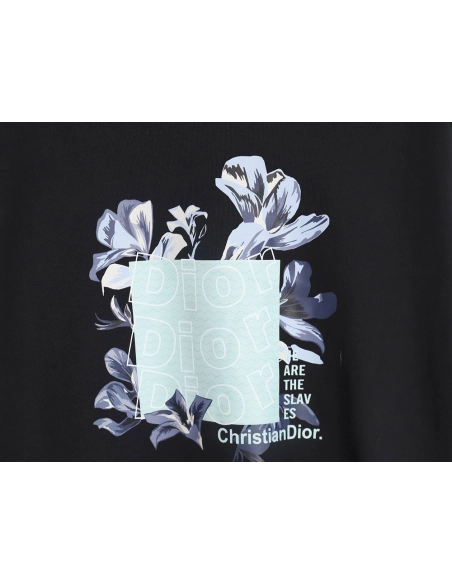 Dior 24SS floral print crew neck sweatshirt,Dior Sweatshirt,Sweatshirt,APPAREL