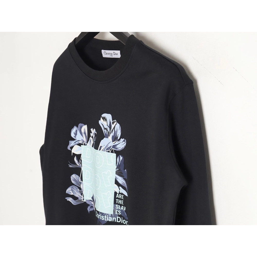 Dior 24SS floral print crew neck sweatshirt,Dior Sweatshirt,Sweatshirt,APPAREL