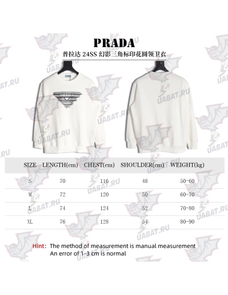 Prada 24SS phantom triangle logo printed crew neck sweatshirt TSK1,Prada Sweatshirt,Sweatshirt,APPAREL