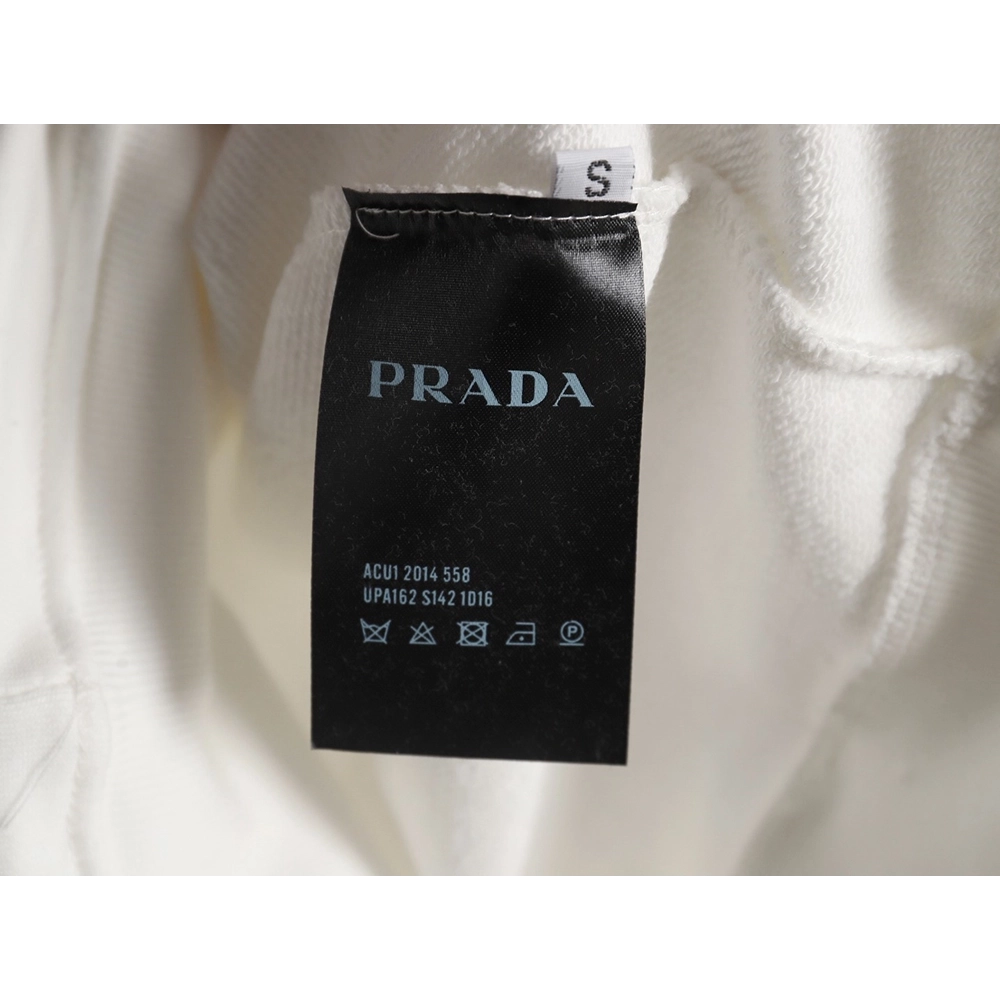 Prada 24SS phantom triangle logo printed crew neck sweatshirt TSK1,Prada Sweatshirt,Sweatshirt,APPAREL