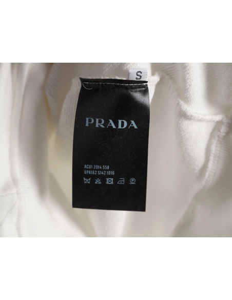 Prada 24SS phantom triangle logo printed crew neck sweatshirt TSK1,Prada Sweatshirt,Sweatshirt,APPAREL