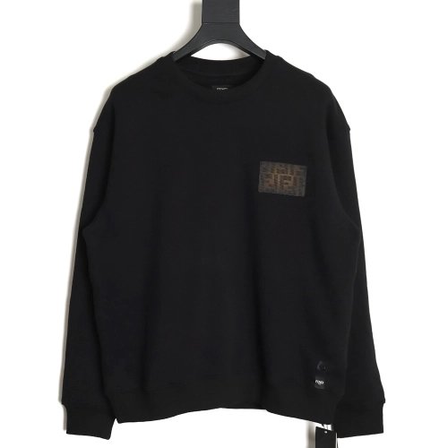 Fendi 24SS gradient FF square mark round neck sweatshirt,Fendi Sweatshirt,Sweatshirt,APPAREL
