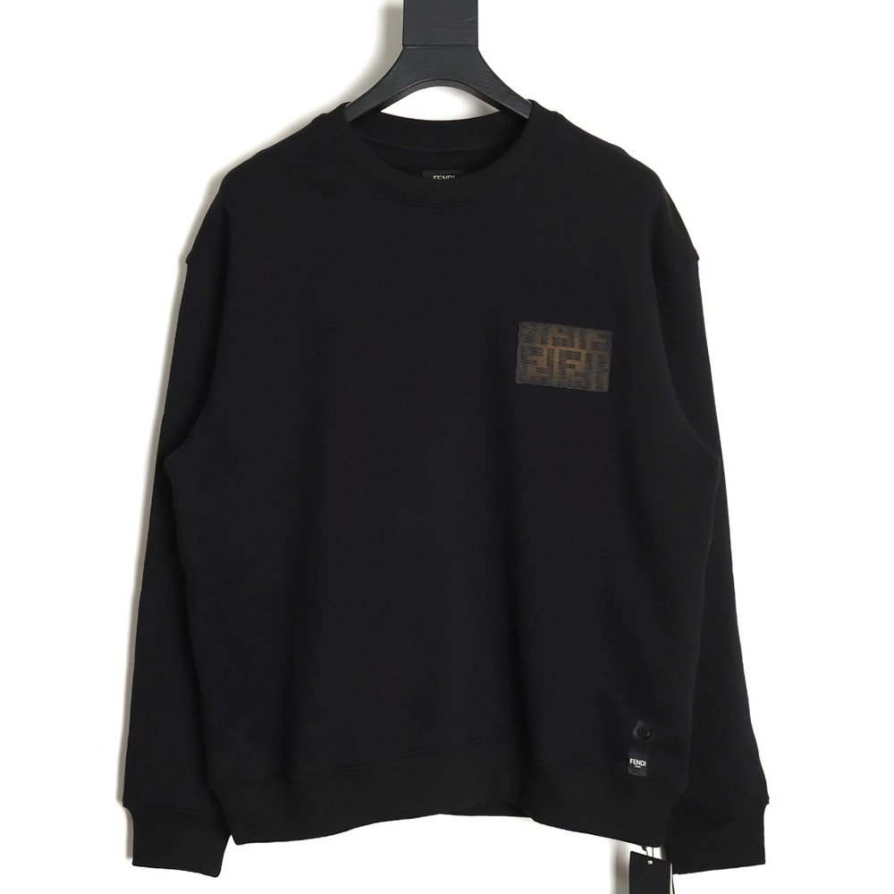 Fendi 24SS gradient FF square mark round neck sweatshirt,Fendi Sweatshirt,Sweatshirt,APPAREL