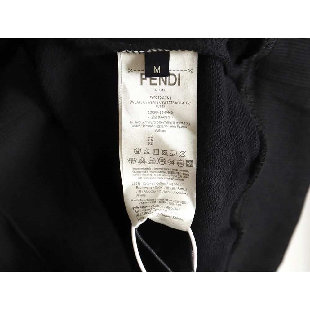 Fendi 24SS gradient FF square mark round neck sweatshirt,Fendi Sweatshirt,Sweatshirt,APPAREL