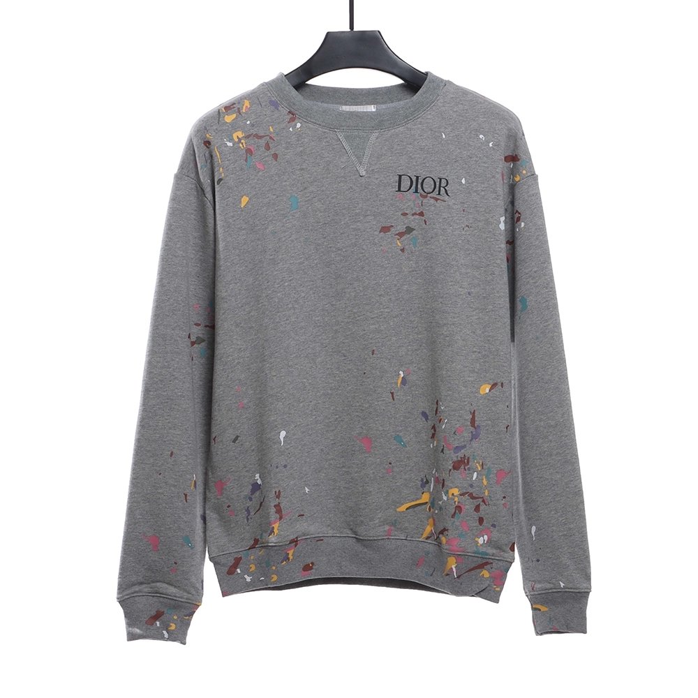 Dior handmade splashink sweatshirt,Dior Sweatshirt,Sweatshirt,APPAREL