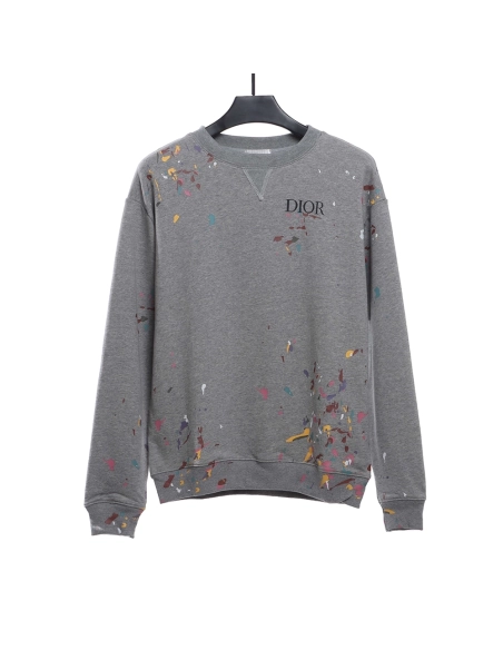 Dior handmade splashink sweatshirt,Dior Sweatshirt,Sweatshirt,APPAREL