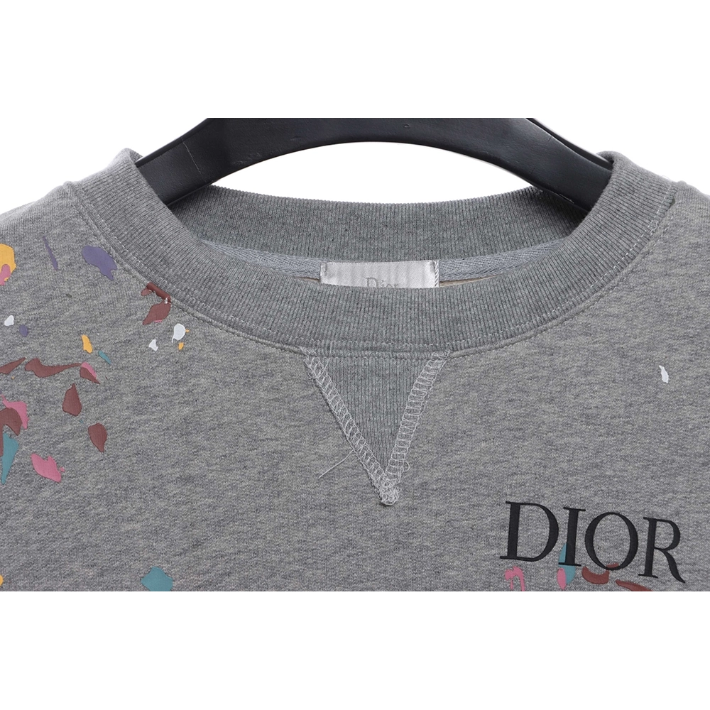 Dior handmade splashink sweatshirt,Dior Sweatshirt,Sweatshirt,APPAREL