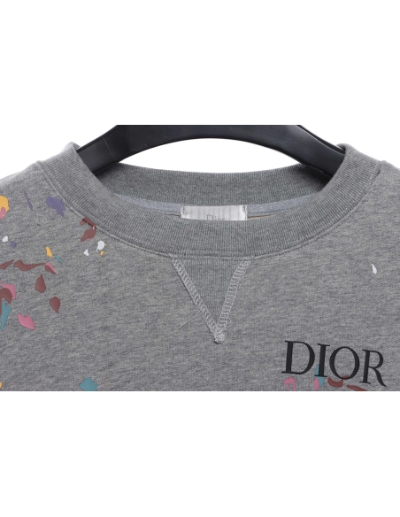 Dior handmade splashink sweatshirt,Dior Sweatshirt,Sweatshirt,APPAREL