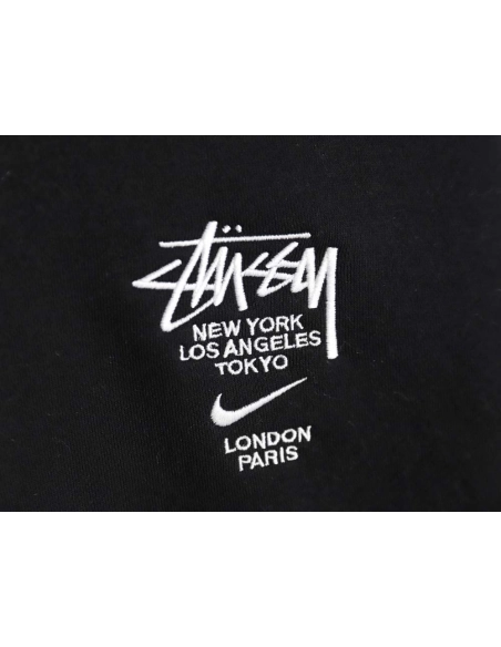 Nike x Stussy Nike Stussy joint 23SS solid color embroidered logo velvet sweatshirt_CM_1,Nike Sweatshirt,Sweatshirt,APPAREL