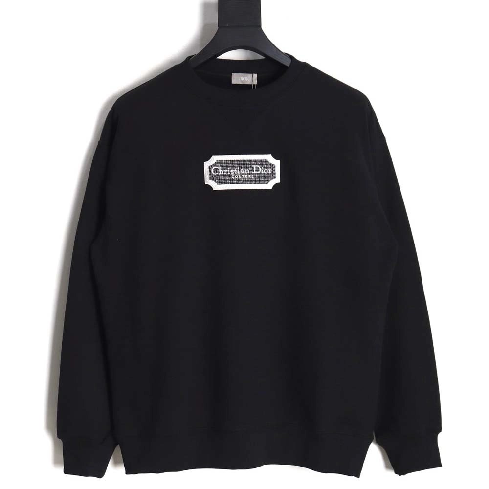 Dior 22Fw silver label embroidered logo round neck sweatshirt_CM_2,Dior Sweatshirt,Sweatshirt,APPAREL