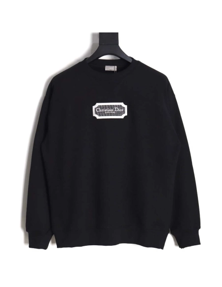 Dior 22Fw silver label embroidered logo round neck sweatshirt_CM_2,Dior Sweatshirt,Sweatshirt,APPAREL