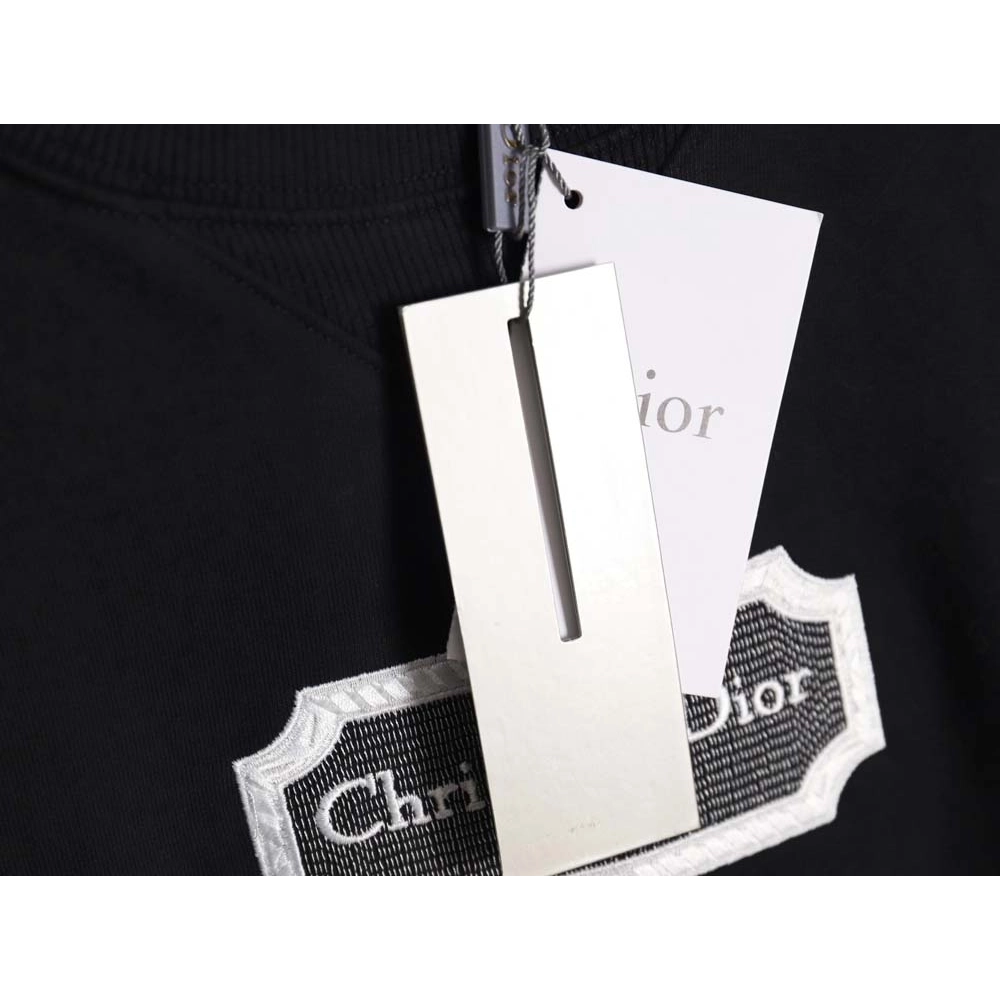 Dior 22Fw silver label embroidered logo round neck sweatshirt_CM_2,Dior Sweatshirt,Sweatshirt,APPAREL