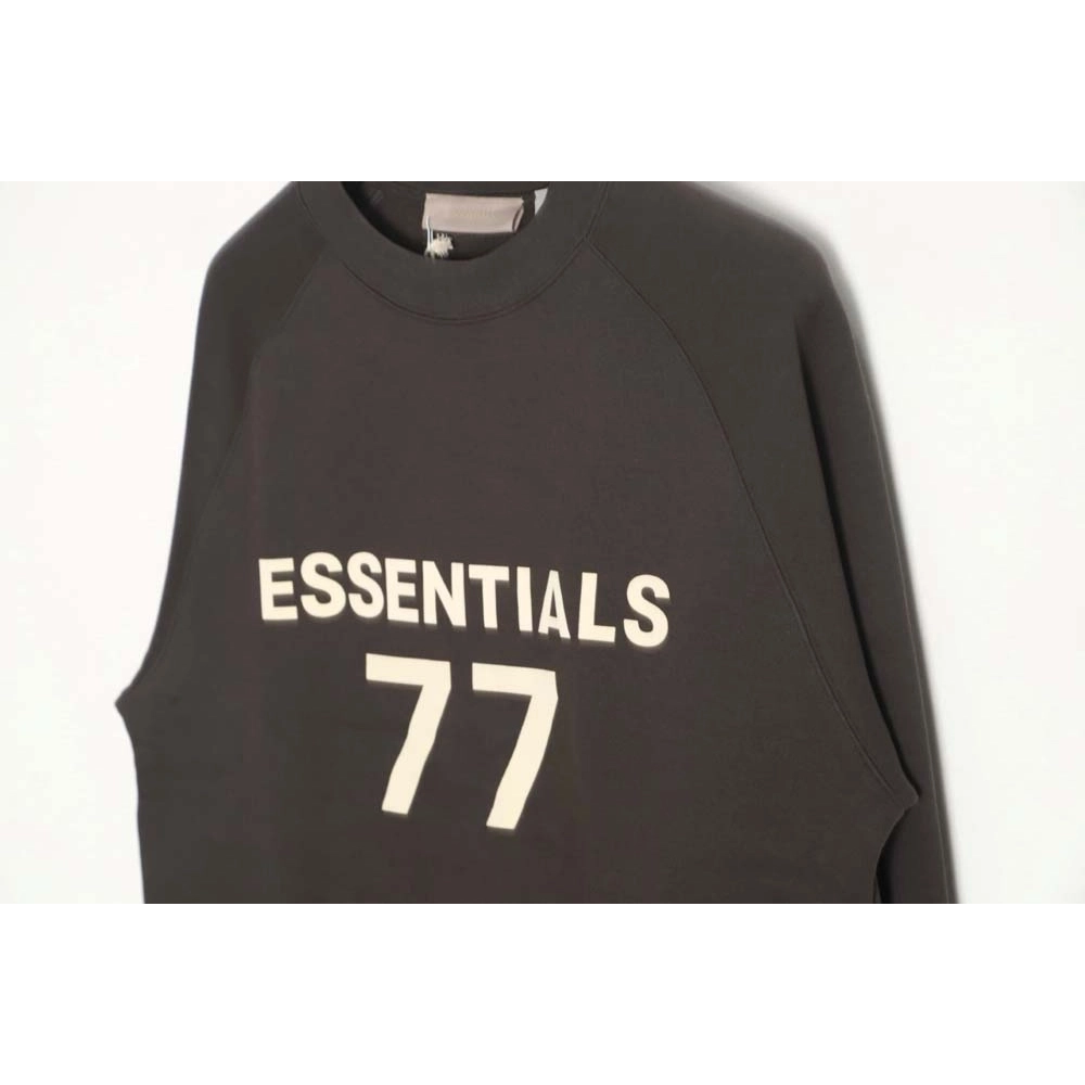 FEAR OF GOD FOG essential double thread flocking 77 printed round neck sweatshirt_CM_1,Fear of God Sweatshirt,Sweatshirt,APPAREL