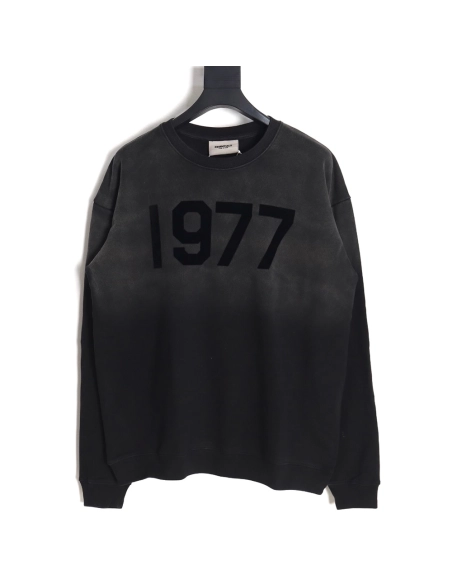 Fear of God Gradient washed flocking 1977 crew neck sweatshirt,Fear of God Sweatshirt,Sweatshirt,APPAREL