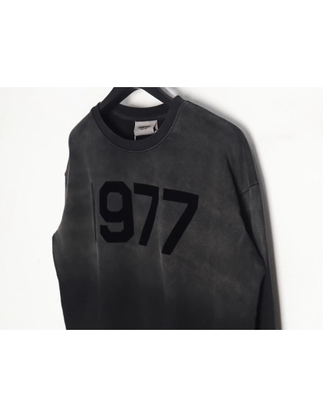 Fear of God Gradient washed flocking 1977 crew neck sweatshirt,Fear of God Sweatshirt,Sweatshirt,APPAREL