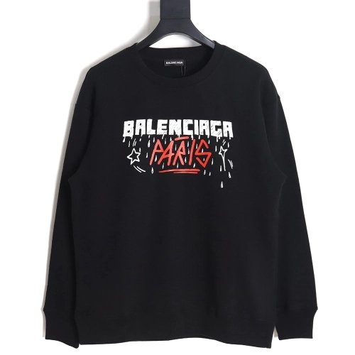 Balenciaga 23Fw graffiti lettering print crew neck sweatshirt,Balenciaga Sweatshirt,Sweatshirt,APPAREL