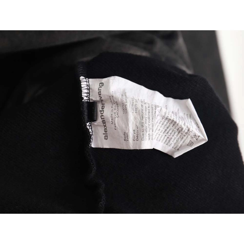 ALEXANDE WANG Alexander Wang\Alexander Wang washed distressed letter sweatshirt,Alexander Wang Sweatshirt,Sweatshirt,APPAREL