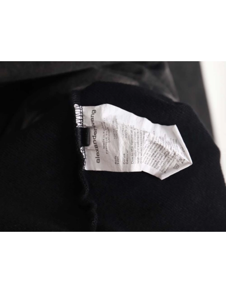 ALEXANDE WANG Alexander Wang\Alexander Wang washed distressed letter sweatshirt,Alexander Wang Sweatshirt,Sweatshirt,APPAREL