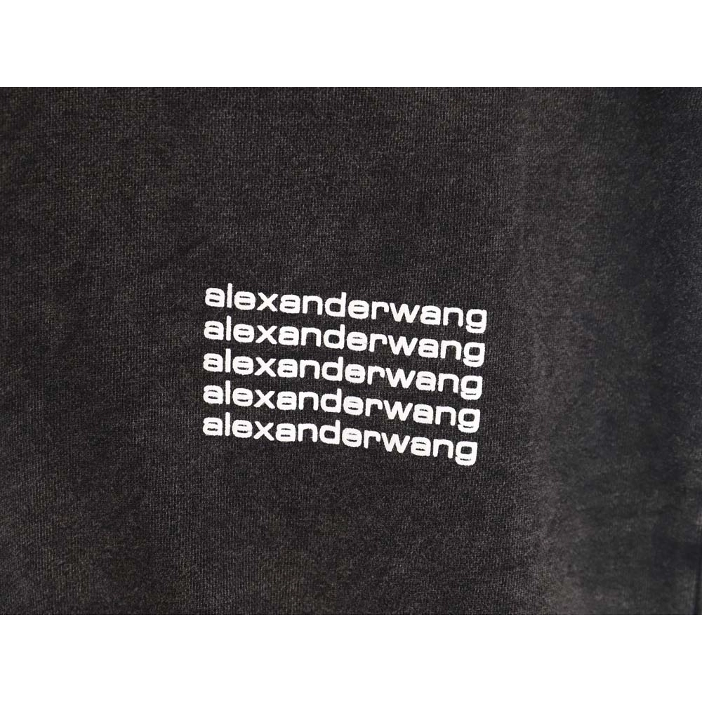 ALEXANDE WANG Alexander Wang\Alexander Wang washed distressed letter sweatshirt,Alexander Wang Sweatshirt,Sweatshirt,APPAREL