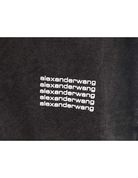 ALEXANDE WANG Alexander Wang\Alexander Wang washed distressed letter sweatshirt,Alexander Wang Sweatshirt,Sweatshirt,APPAREL