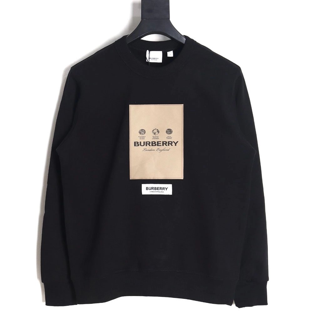 Burberry 22Fw patch label crew neck sweatshirt,Burberry Sweatshirt,Sweatshirt,APPAREL